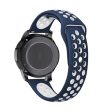 Samsung Gear S3 hollow two-tone silicone watch strap - White   Blue Supply