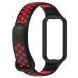 Amazfit Band 7 dual color silicone watch strap - Black   Red Online Hot Sale