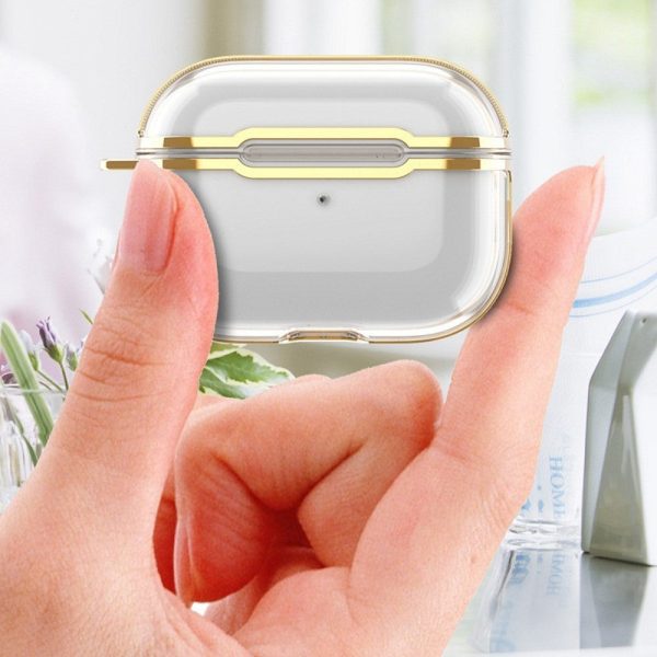 AirPods Pro 2 transparent case with carabiner - Transparent   Silver Online Sale