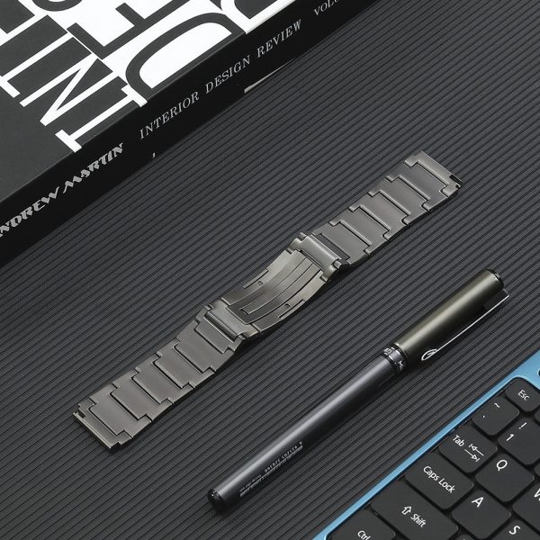 22mm Universal 3 bead titanium steel strap - Grey on Sale