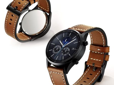 Samsung Gear S3   Frontier durable genuine leather watch band - Dark Brown Online Hot Sale