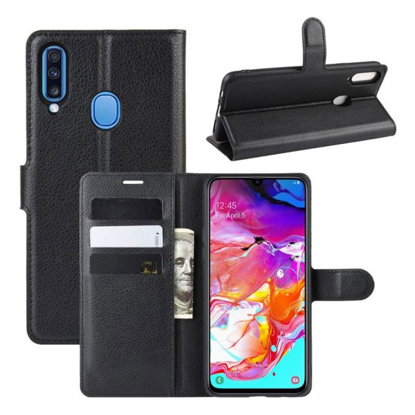 Alpha Samsung Galaxy A20s flip case - Black Fashion