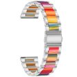 20mm Universal stylish three bead resin stainless steel watch strap - Silver   Rainbow Supply