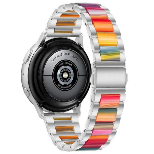 20mm Universal stylish three bead resin stainless steel watch strap - Silver   Rainbow Supply