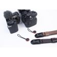 Leather camera strap for Sony and Fujifilm cameras - Brown For Sale