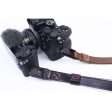 Leather camera strap for Sony and Fujifilm cameras - Brown For Sale