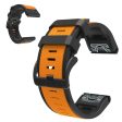 22mm dual color watch strap for Garmin watch - Orange   Black For Discount