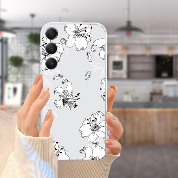 Imagine Samsung Galaxy A16 cover - Line White Flower Fashion