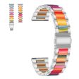 20mm Universal stylish three bead resin stainless steel watch strap - Silver   Rainbow Supply