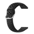 22mm Universal air hole style silicone watch strap - Black Online Sale