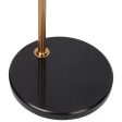 Ariz Marble Floor Lamp in Black and Brass with White Shade Sale