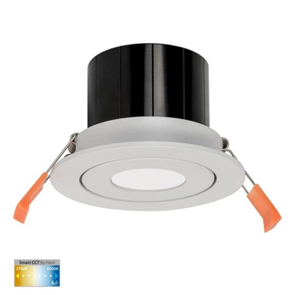 90mm Prime Wifi LED Downlight 12w Black, White CCT CRI 90+ HV5512CCT Havit Lighting Sale