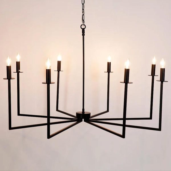 Cohen Chandelier 8Lt in Black or Brass For Cheap