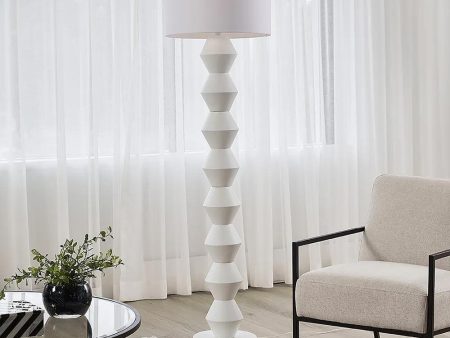 Abstract Floor Lamp in White on Sale