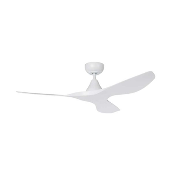 52  Surf DC Ceiling Fan in White, Black, Oak White or Teak Black For Discount