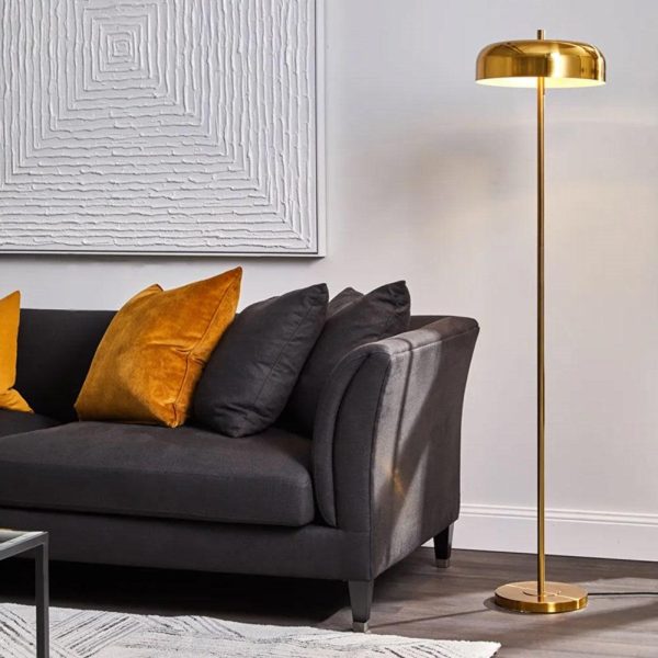 Sachs Floor Lamp 2Lt in Polished Brass Online now