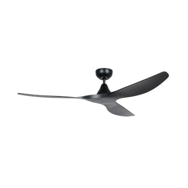 60  Surf DC Ceiling Fan in White, Black, Oak White or Teak Black For Cheap