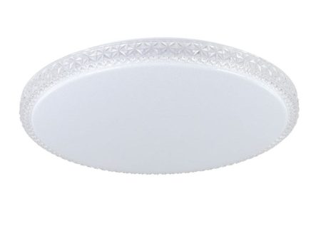 Delilah LED Oyster Light 36w in Opal White w  Crystal Effect Fashion