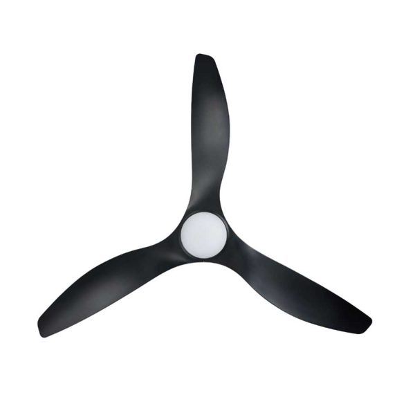 60  Surf DC Ceiling Fan and CCT Light 20w in White, Black, Oak White or Teak Black Online