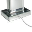 Block Table Lamp Glass and White Shade 12382 Hot on Sale