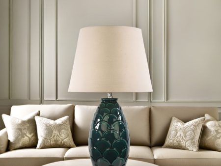 Delphin Ceramic Table Lamp Green OL94535 oriel Lighting For Discount