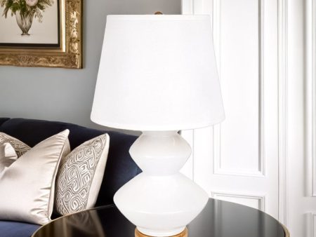 Baldwin Table Lamp White and Gold 11839 For Discount