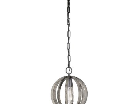 CLEARANCE Allier Pendant Ligh Weather Oak Wood Elstead Lighting - ELS.FE ALLIER P WW Discount