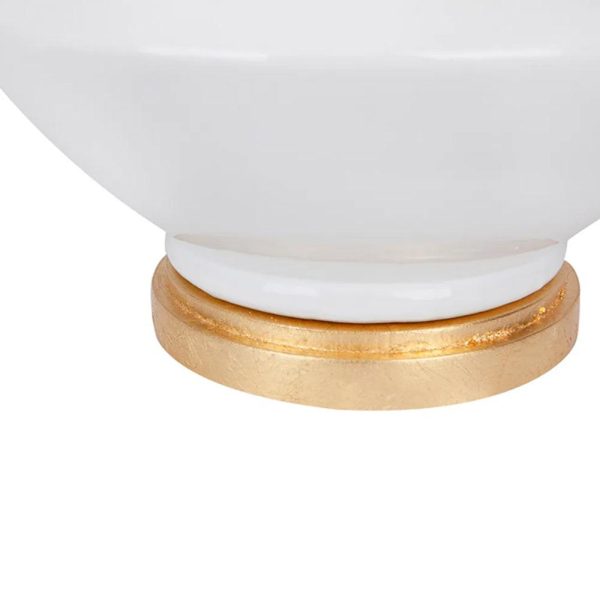 Baldwin Table Lamp White and Gold 11839 For Discount