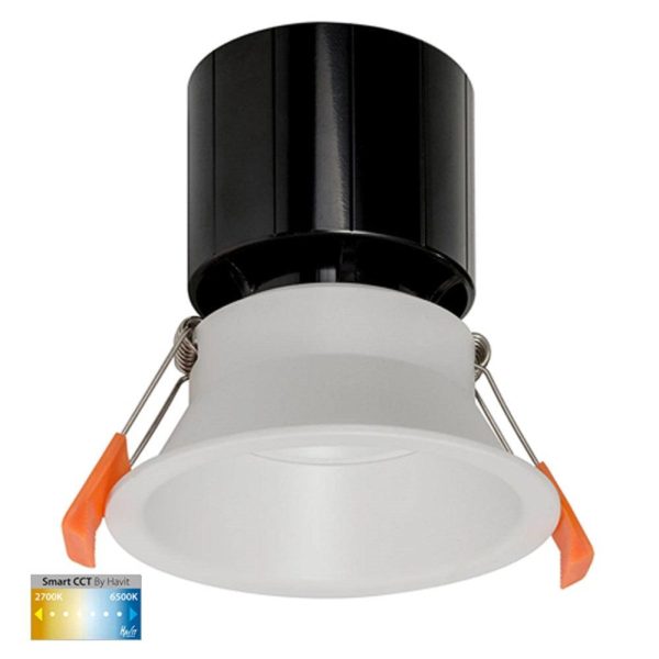 90mm Prime Deep Wifi LED Downlight 12w Black, White CCT CRI 90+ HV5514CCT Havit Lighting Supply