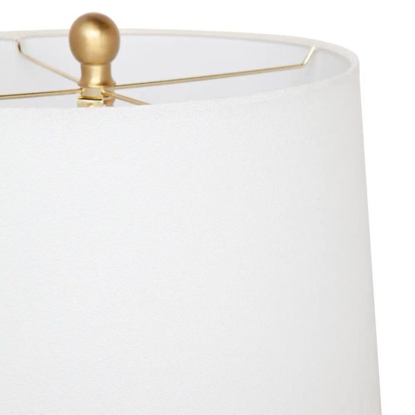 Brixton Table Lamp Gold and White 13325 Hot on Sale