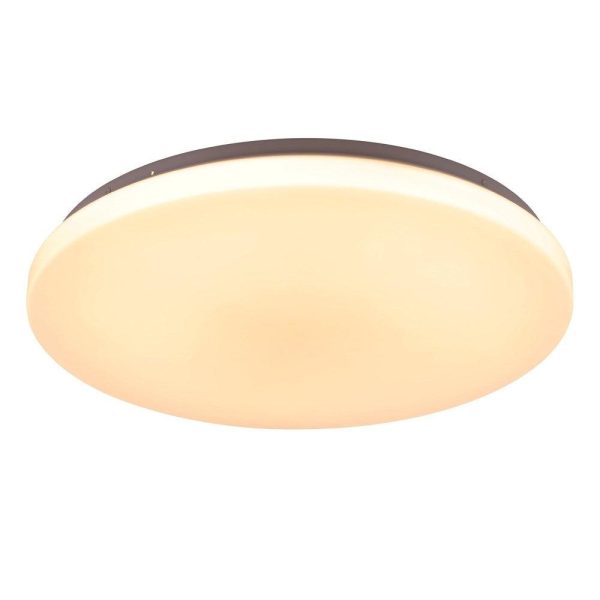 Diego LED Oyster Light 24w in Opal White w  Microwave Sensor For Cheap