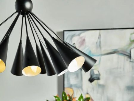 Zachary Pendant Light 12Lt in White or Black For Cheap