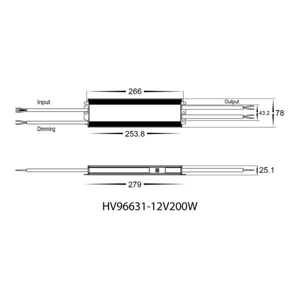 200w Dali + Push Dim LED Driver 12v or 24v DC in Anodised Grey Havit Lighting - HV96631-12V200W, HV96631-24V200W For Sale