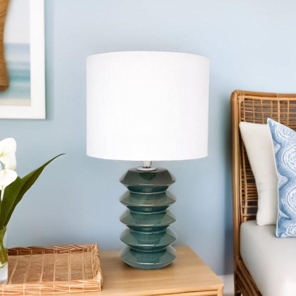 Azul Table Lamp Teal with White Shade 13310 Online Sale