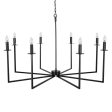 Cohen Chandelier 8Lt in Black or Brass For Cheap