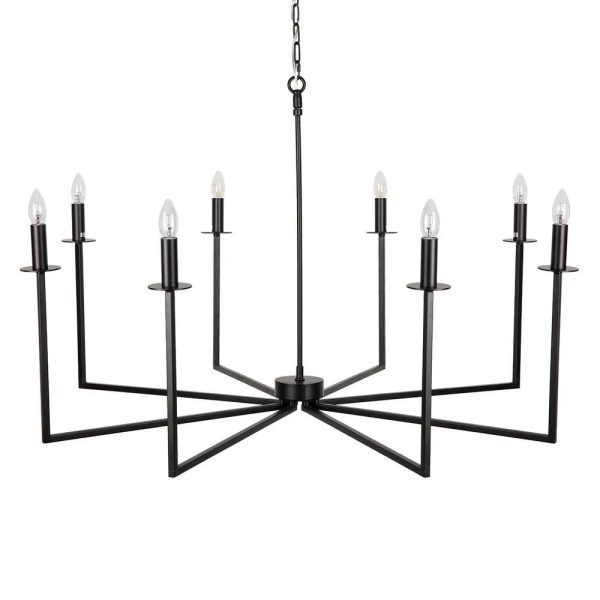 Cohen Chandelier 8Lt in Black or Brass For Cheap