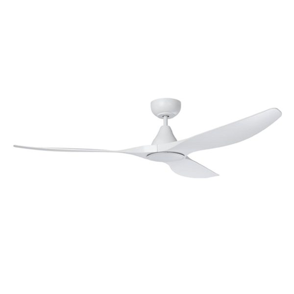 60  Surf DC Ceiling Fan and CCT Light 20w in White, Black, Oak White or Teak Black Online