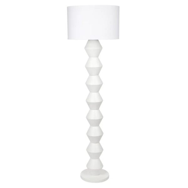 Abstract Floor Lamp in White on Sale