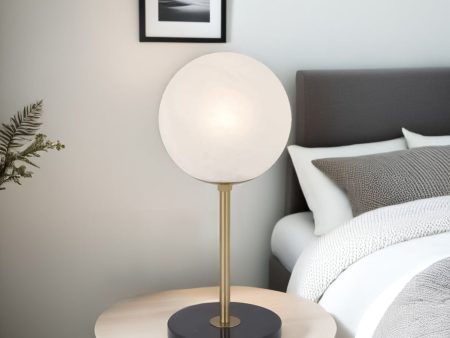 Oliana 25 Table Lamp Antique Gold and Alabastro Glass OLIANA TL25-AGMB Telbix Lighting Fashion