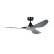 48  Surf DC Ceiling Fan in White, Black, Oak White or Teak Black For Discount