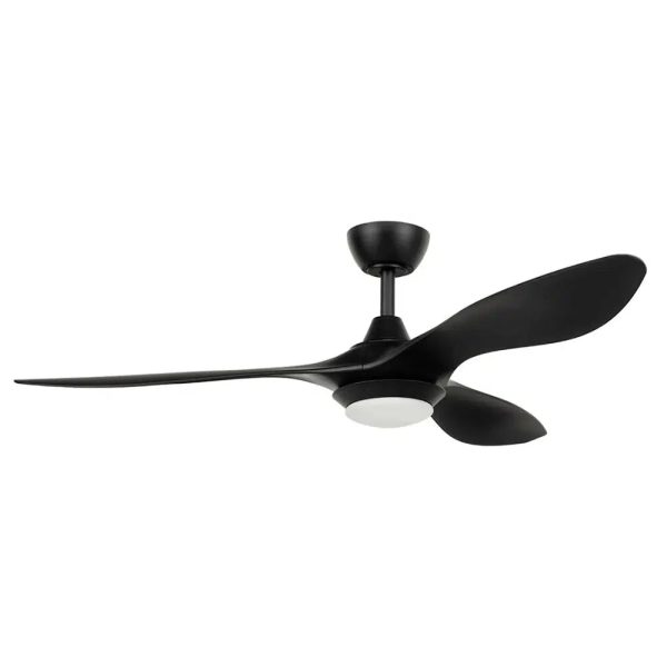 52″ (1320mm) Malta DC Ceiling Fan with LED Light CCT in Black Sale