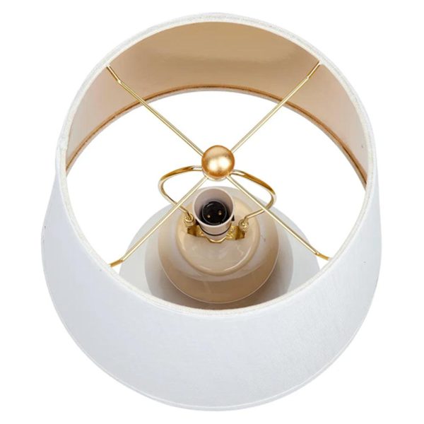 Baldwin Table Lamp White and Gold 11839 For Discount