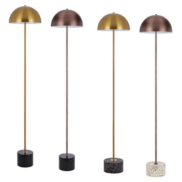 Domez Floor Lamp 2Lt in Antique Gold, Bronze, Black Terrazzo or White Terrazzo Online Hot Sale