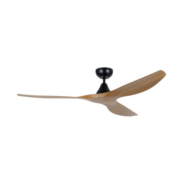 60  Surf DC Ceiling Fan in White, Black, Oak White or Teak Black For Cheap