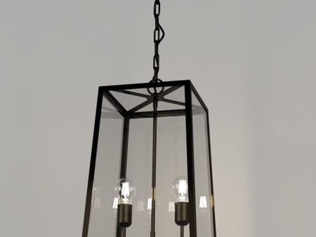 Dover Lantern Pendant Light 2Lt in Old Bronze with Clear or Frosted Glass Online