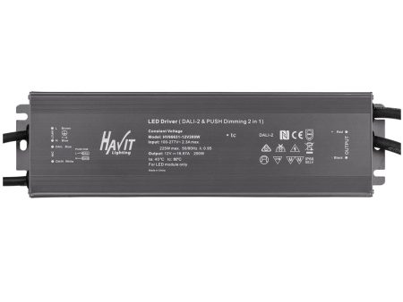 200w Dali + Push Dim LED Driver 12v or 24v DC in Anodised Grey Havit Lighting - HV96631-12V200W, HV96631-24V200W For Sale