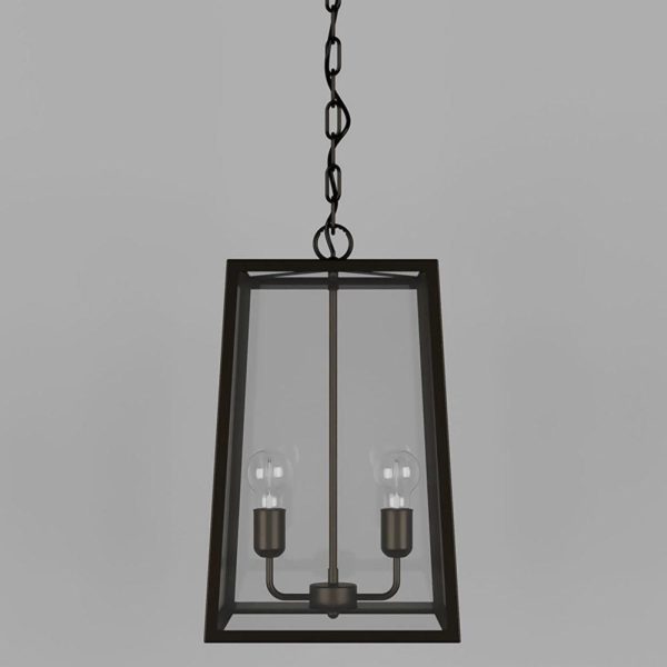 Dover Lantern Pendant Light 2Lt in Old Bronze with Clear or Frosted Glass Online