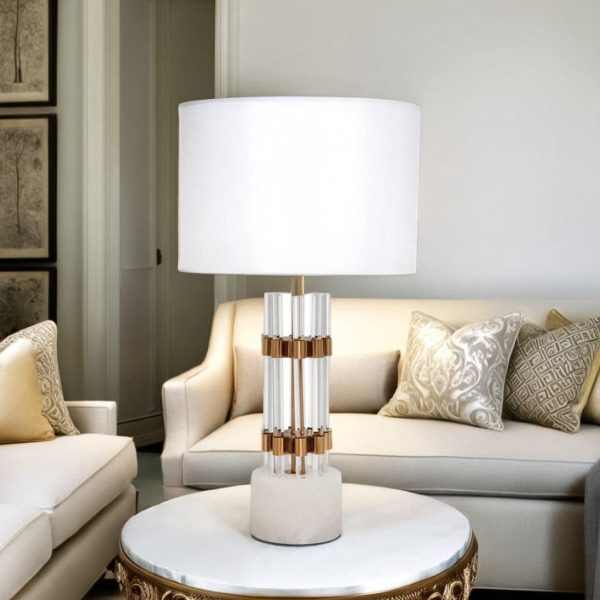 Abbey Table Lamp Brushed Brass B13317 Sale