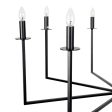 Cohen Chandelier 8Lt in Black or Brass For Cheap