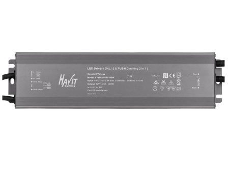 300w Dali + Push Dim LED Driver 12v or 24v DC in Anodised Grey Havit Lighting - HV96631-12V300W, HV96631-24V300W Discount